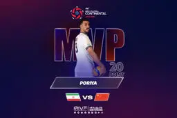 خانزاده امتیازآورترین بازیکن دیدار ایران و چین    