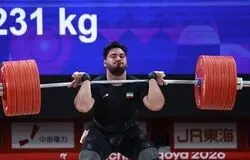 نماینده وزنه‌برداری ایران از کسب مدال بازماند
