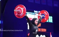 وزنه‌برداری قهرمانی آسیا؛ دختران ایران 2 مدال گرفتند