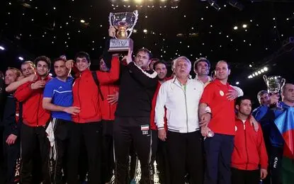 هدیه تاریخ کشتی به بزرگ‌مرد کشتی ایران