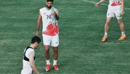  شهریار مغانلو با پیراهن شماره ۷۰ تراکتور