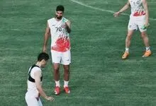  شهریار مغانلو با پیراهن شماره ۷۰ تراکتور
