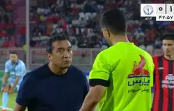 چشم غره خداداد پس از کارت قرمز! 