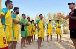 ۱۴ بازیکن فوتبال ساحلی در مسیر بلاروس
