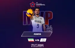خانزاده امتیازآورترین بازیکن دیدار ایران و چین تایپه  