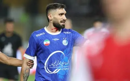 گلوی آقاسی در دربی غرق خون شد