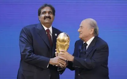 یادگاری بد امیر سابق قطر در جام جهانی