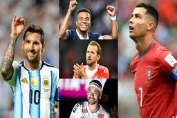 مسی، ام باپه، هری کین، رونالدو و نیمار در جنگ جهانی گل