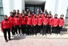 بدرقه دختران فوتبال ایران به سوی تاشکند با حضور تاج
