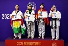 طلای جهانی بر گردن فاطمه عابدی‌نیا