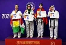 طلای جهانی بر گردن فاطمه عابدی‌نیا