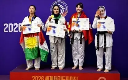 طلای جهانی بر گردن فاطمه عابدی‌نیا
