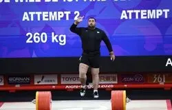 داوودی دومین وزنه سنگین تاریخ ایران را برداشت