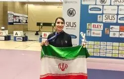 کسب مدال برنز جهانی تپانچه به دست بانوی ایرانی