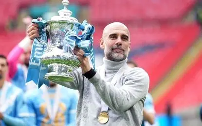 دریافت مدال از شاهزاده ویلیام؛ جام دوم برای پپ