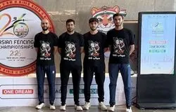 تیم ملی شمشیربازی اپه ایران با ۲ پیروزی به رتبه پانزدهم رسید