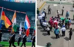 یک هوادار در جریان دیدار افتتاحیه درگذشت