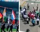 یک هوادار در جریان دیدار افتتاحیه درگذشت