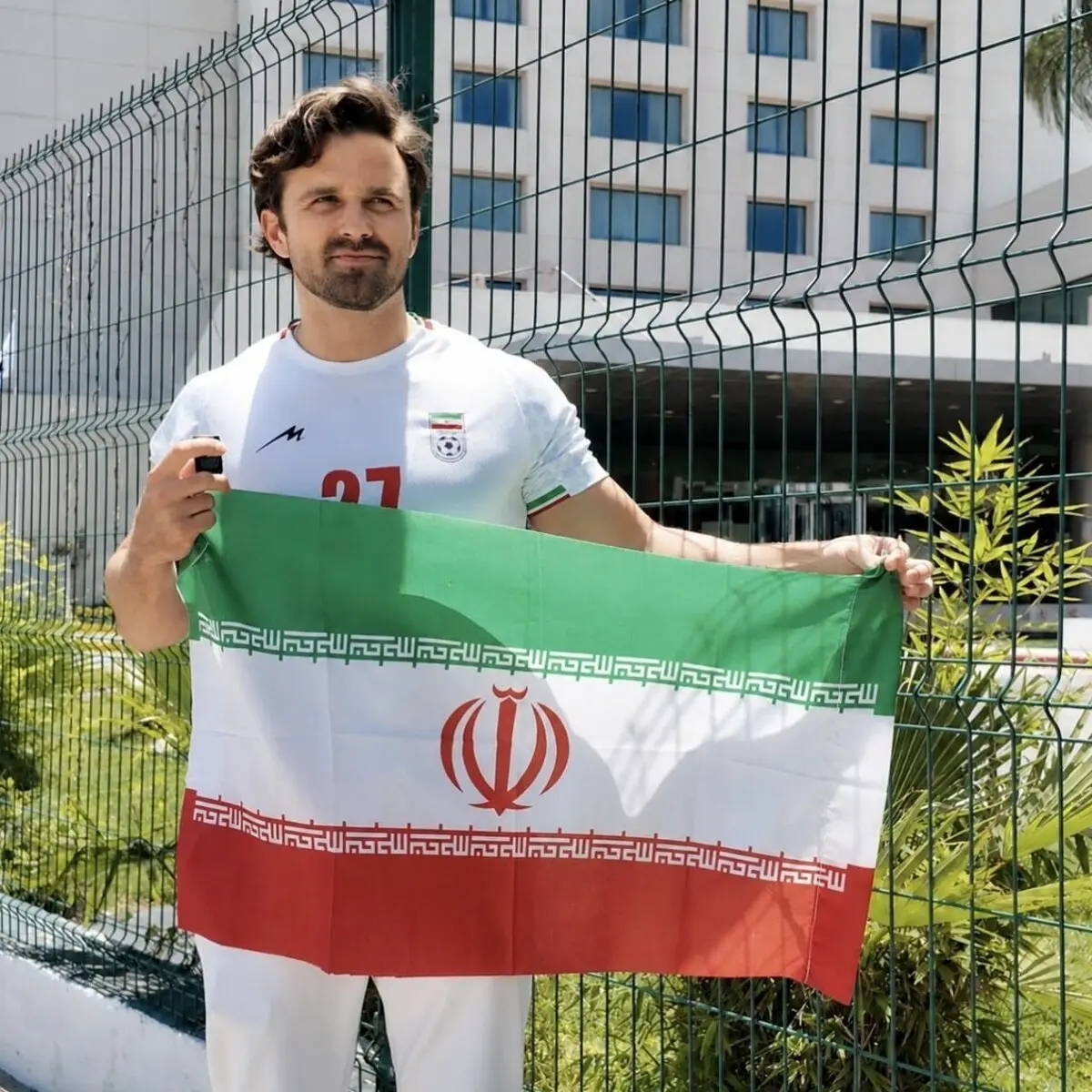 تمرین تیم ملی فوتبال ایران با حضور یک اینفلوئنسر در شهر تیخوانا